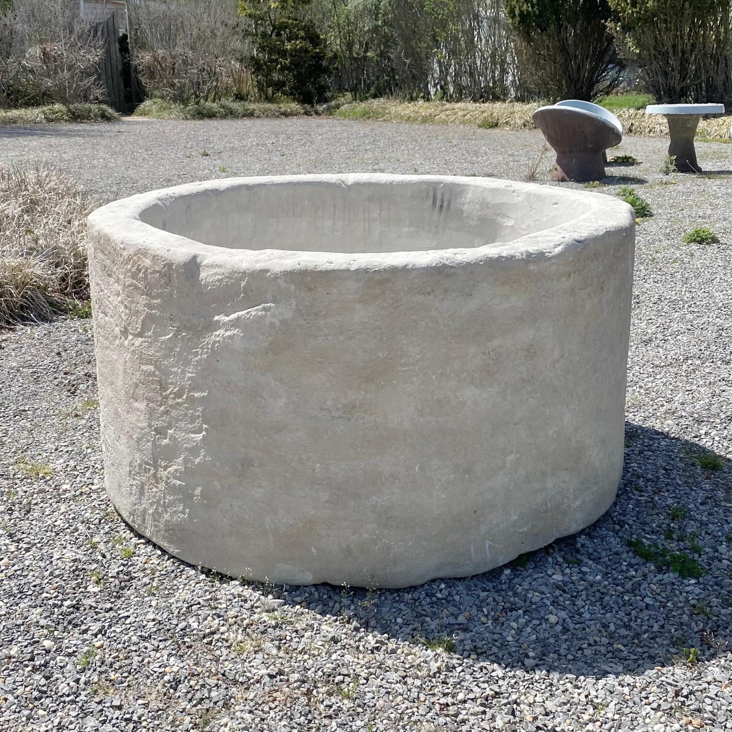 Colossal Limestone Planter For Sale 2