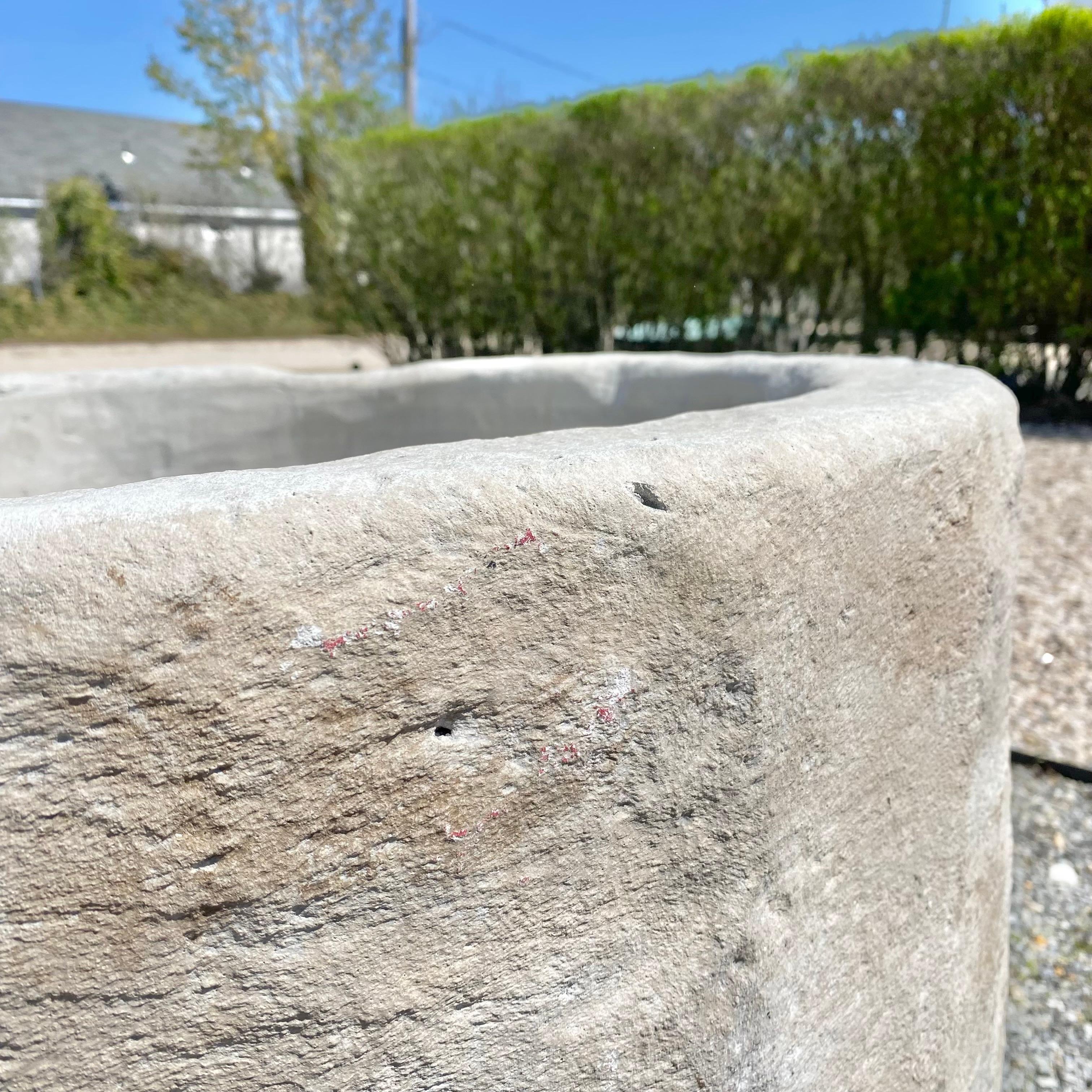 Colossal Limestone Planter For Sale 4