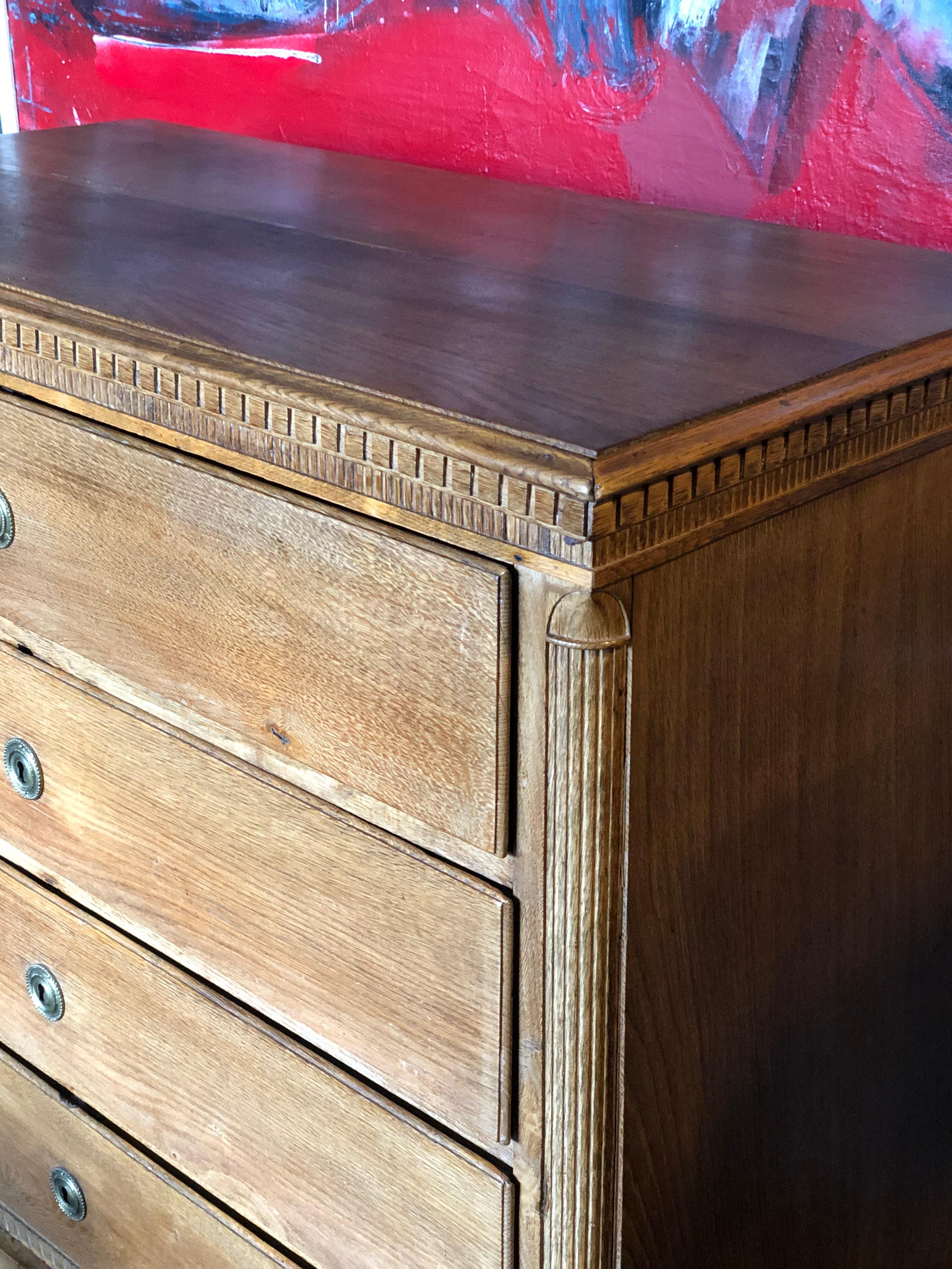 18th Century Colossal Louis XVI Scandinavian Chest of Drawers, Oak, circa 1800