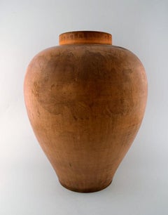 Colossal P. Ipsen, Denmark Rare Museum Quality Vase of Terracotta