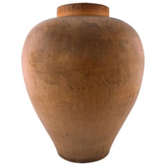 Colossal P. Ipsen, Denmark Rare Museum Quality Vase of Terracotta