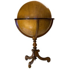 Colossal Terrestrian Globe Hand Painted, French, First Half of the 18th Century