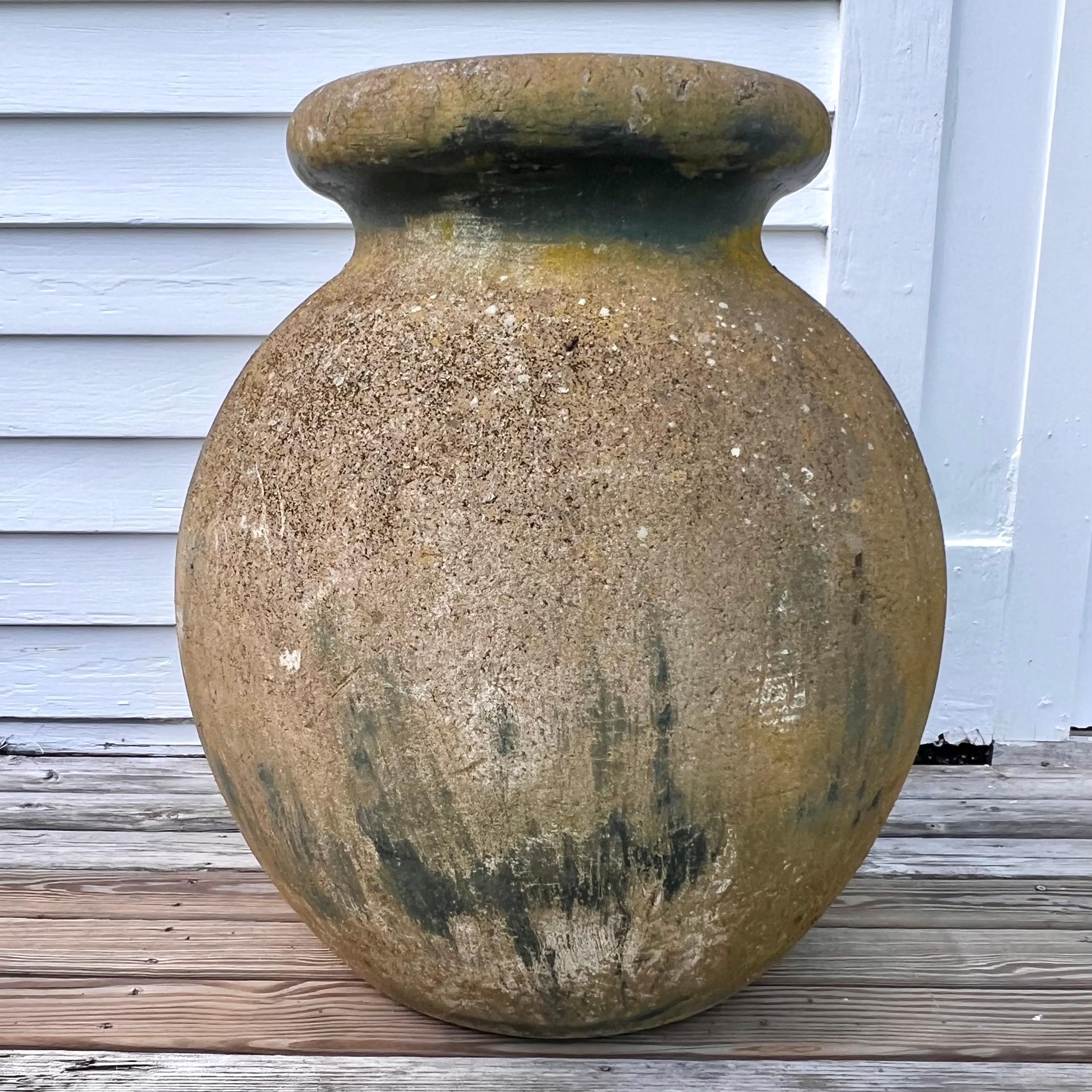 Concrete Colossal Willy Guhl Olive Jar Planter, 1960s Switzerland For Sale