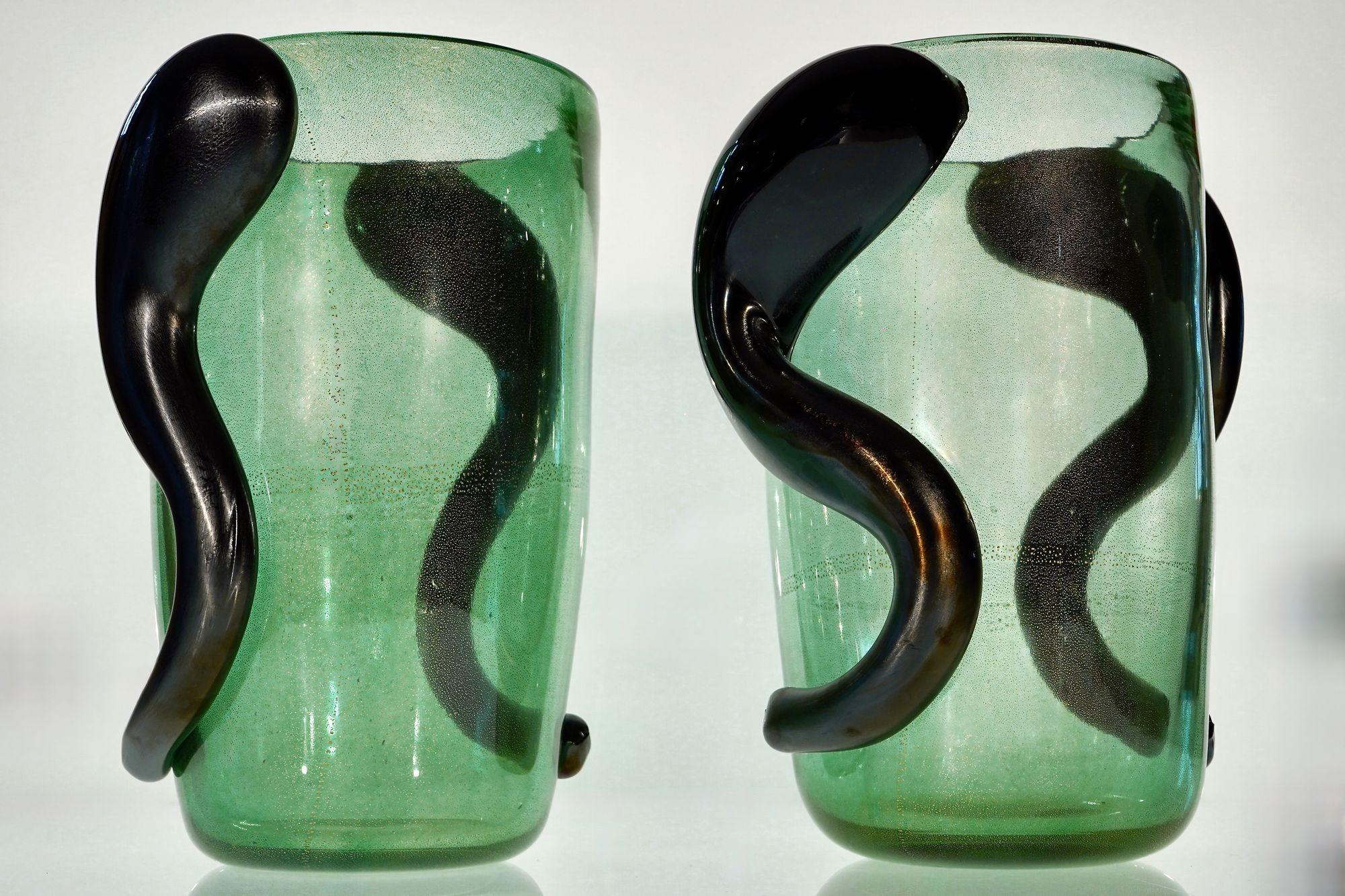 Mid-Century Modern Colossi, giant Murano glass vases. Maestro collection. Piattelli design. Signed For Sale