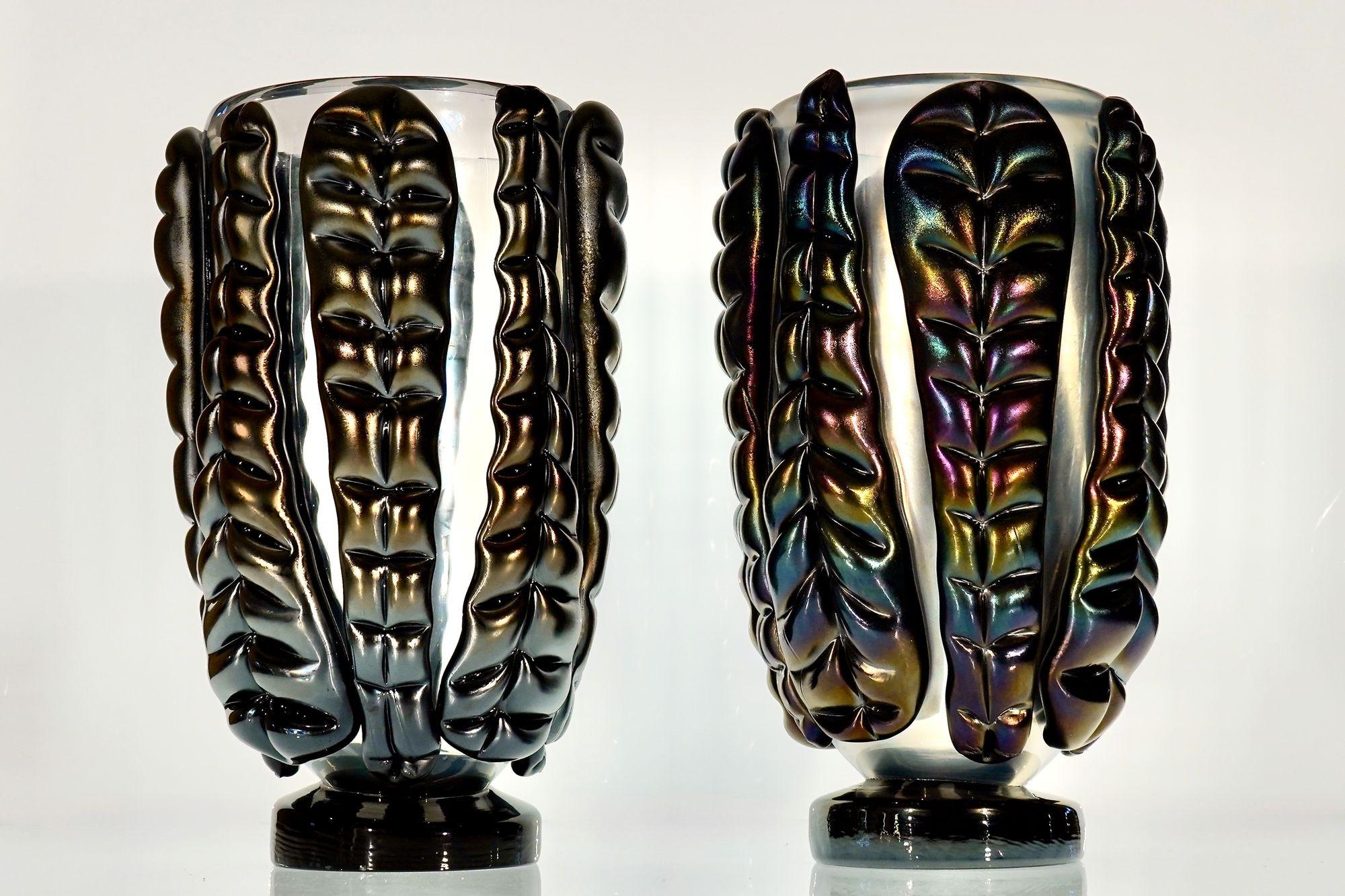 XXIe siècle et contemporain Colosses, vases géants en verre de Murano. Collection S. Design/One. Signé en vente