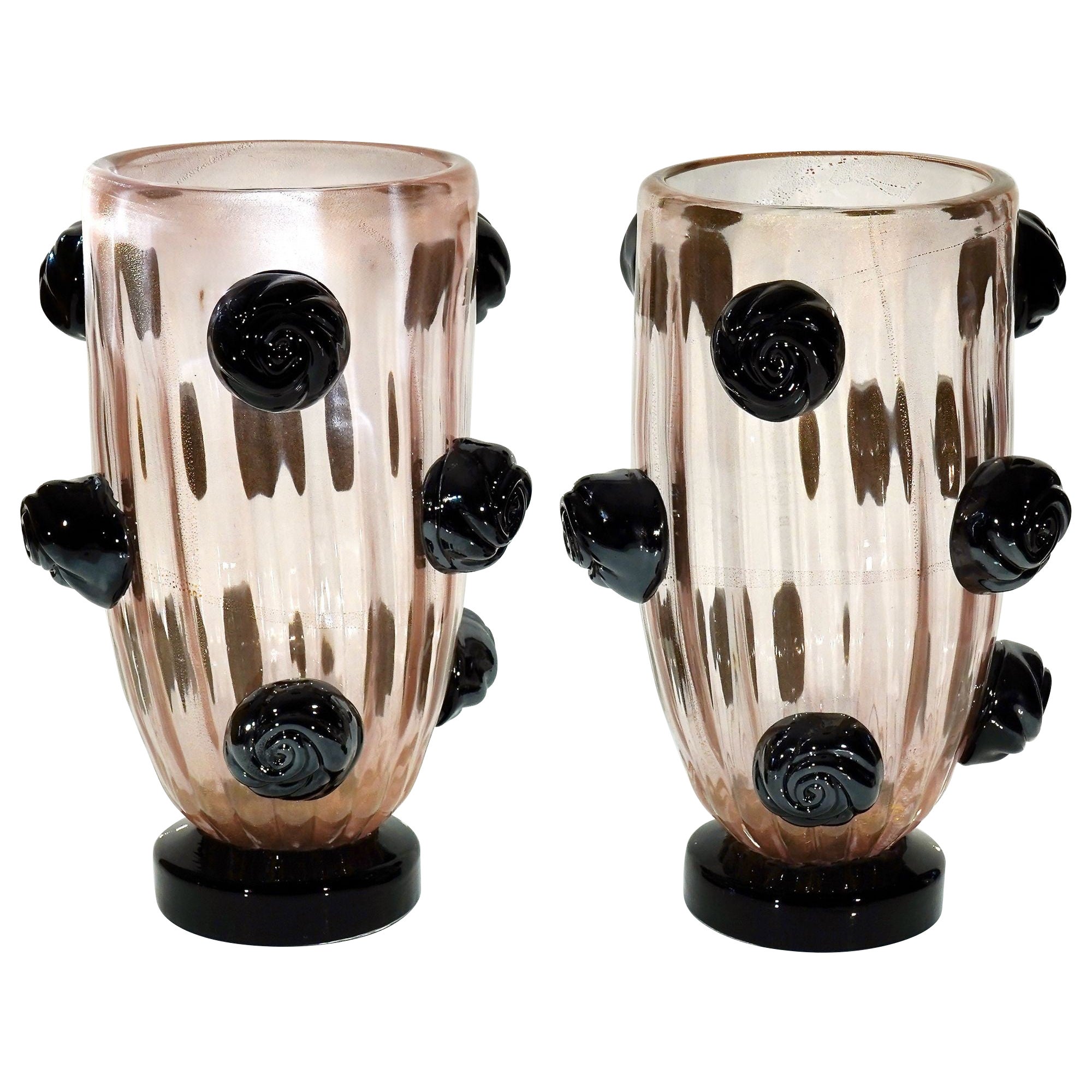 Colosses, vases géants en verre de Murano. Collection S. Design/One. Signé