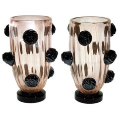 Colosses, vases géants en verre de Murano. Collection S. Design/One. Signé