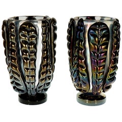 Colosses, vases géants en verre de Murano. Collection S. Design/One. Signé