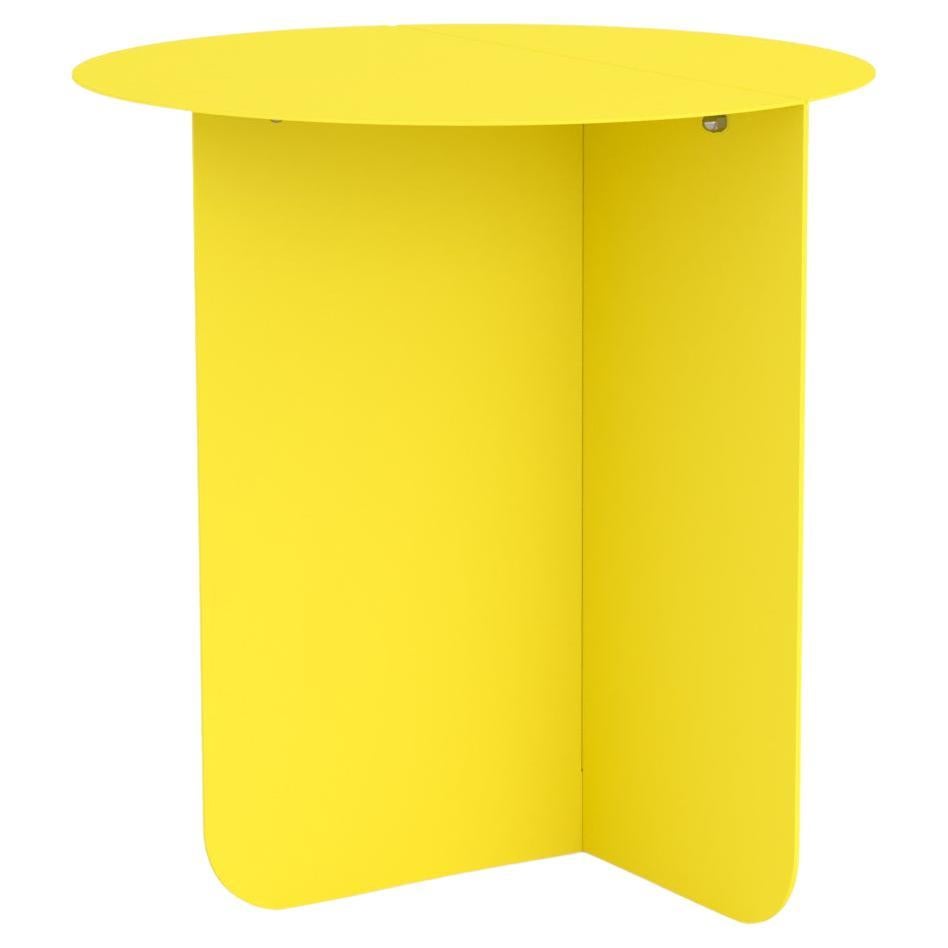 Couleur, table basse/table d'appoint moderne, RAL 1016 - jaune sulfur, par BAS VELLEKOOP