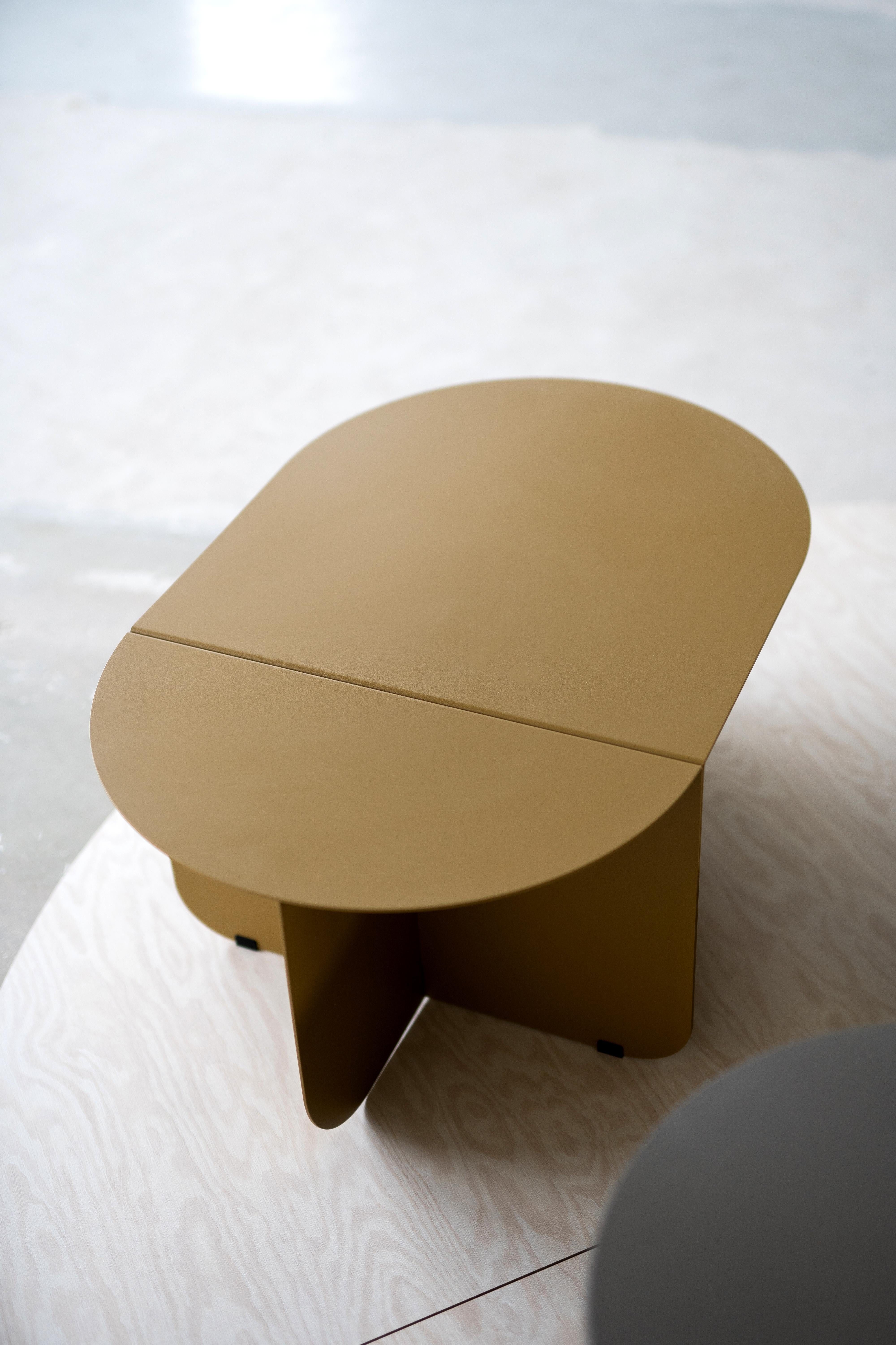 Couleur, table basse ovale moderne, Ral 1001 - Beige, par Bas Vellekoop en vente 2