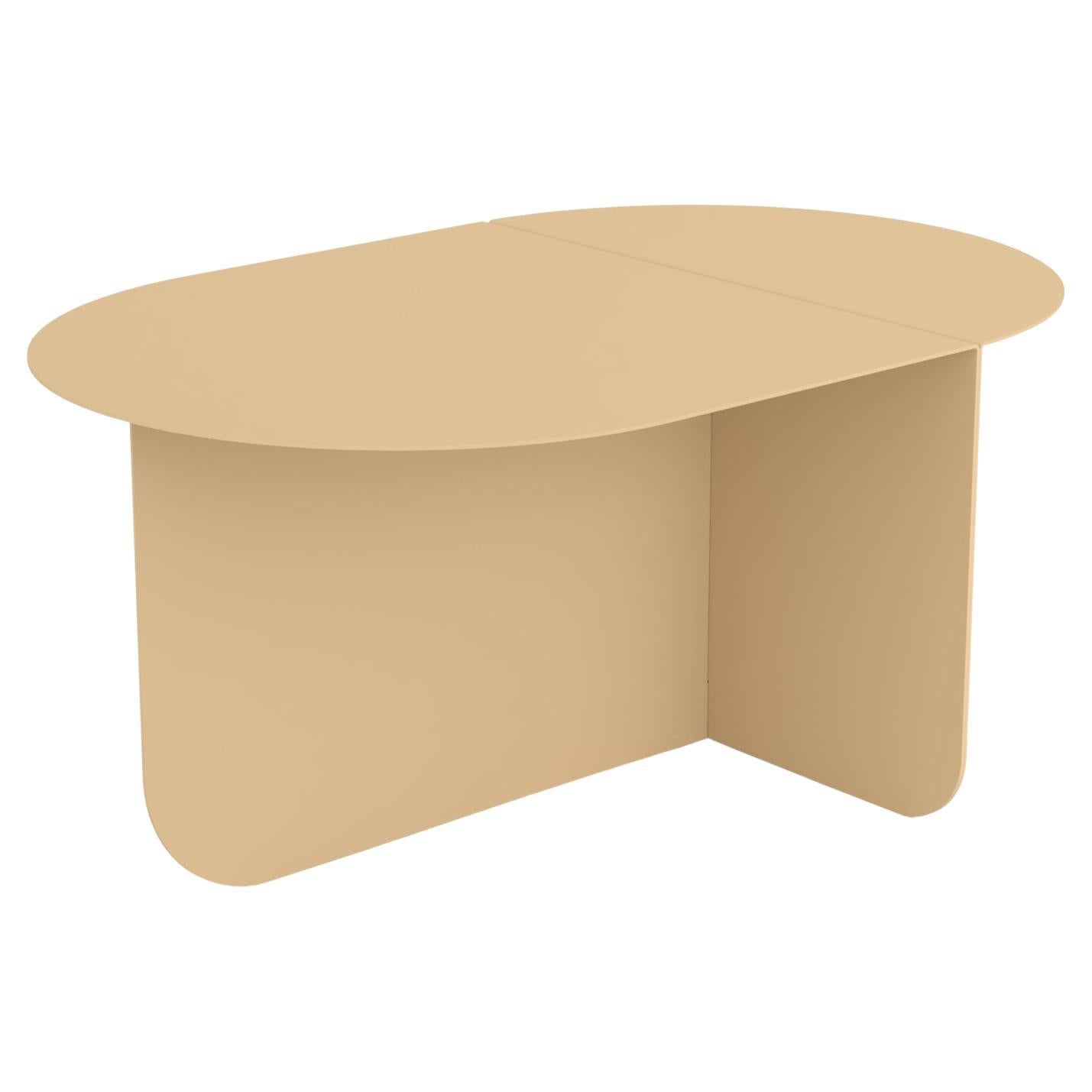 Colour, a Modern Oval Coffee Table, Ral 1001 - Beige, by Bas Vellekoop For Sale