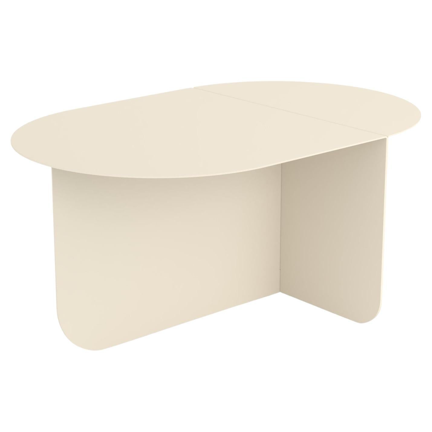 Colour, a Modern Oval Coffee Table, Ral 1013 - Oyster White, by Bas Vellekoop For Sale