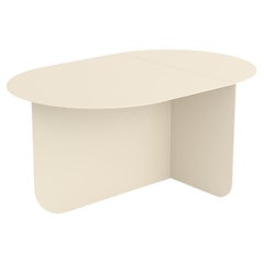 Colour, a Modern Oval Coffee Table, Ral 1013 - Oyster White, by Bas Vellekoop