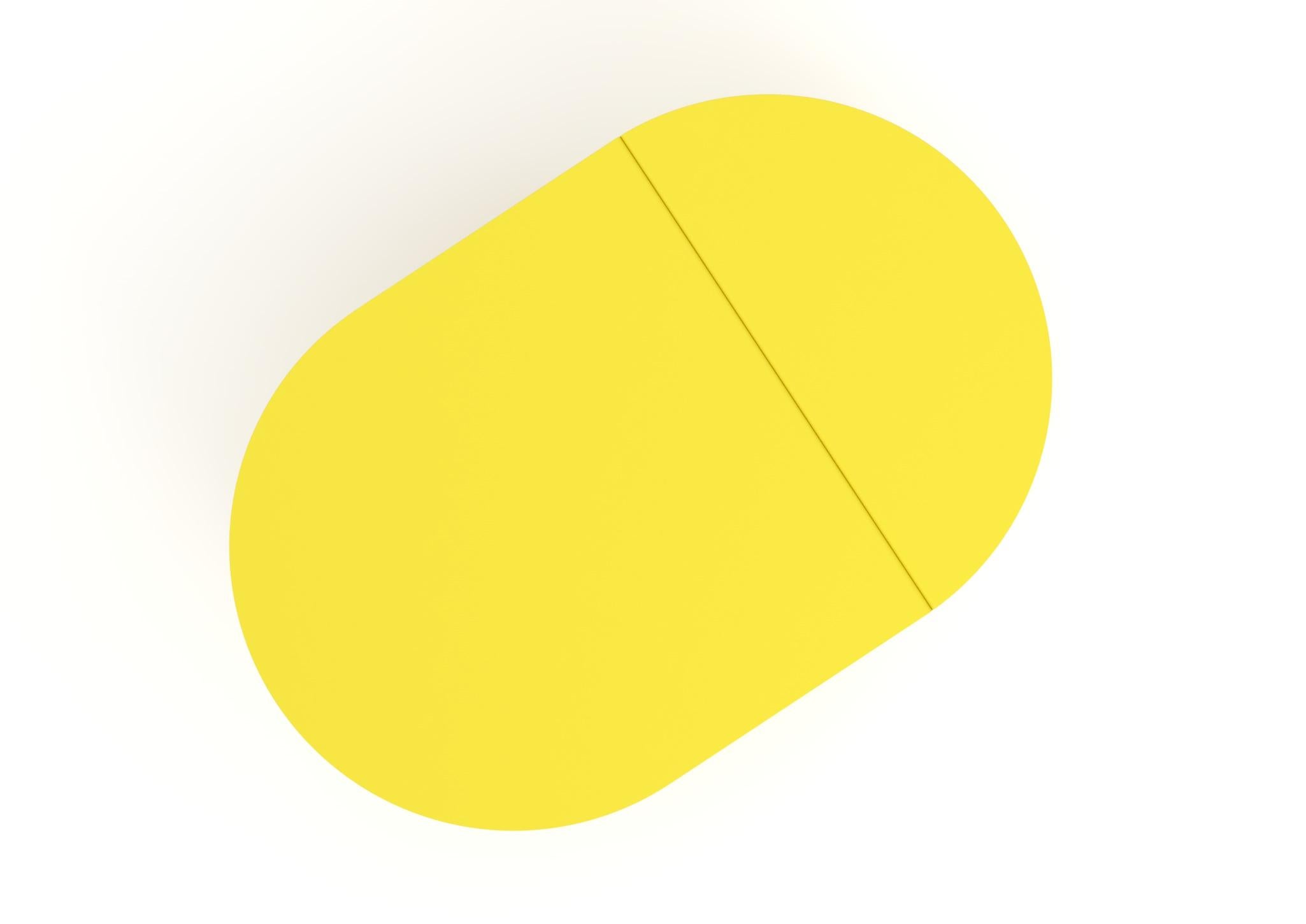 Colour, a Modern Oval Coffee Table, Ral 1016 - Sulfur Yellow, by Bas Vellekoop For Sale 4