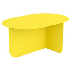 Couleur, table basse ovale moderne, Ral 1016 - Sulfur Yellow, par Bas Vellekoop