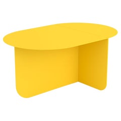Colour, a Modern Oval Coffee Table, Ral 1018 - Zinc Yellow, by Bas Vellekoop