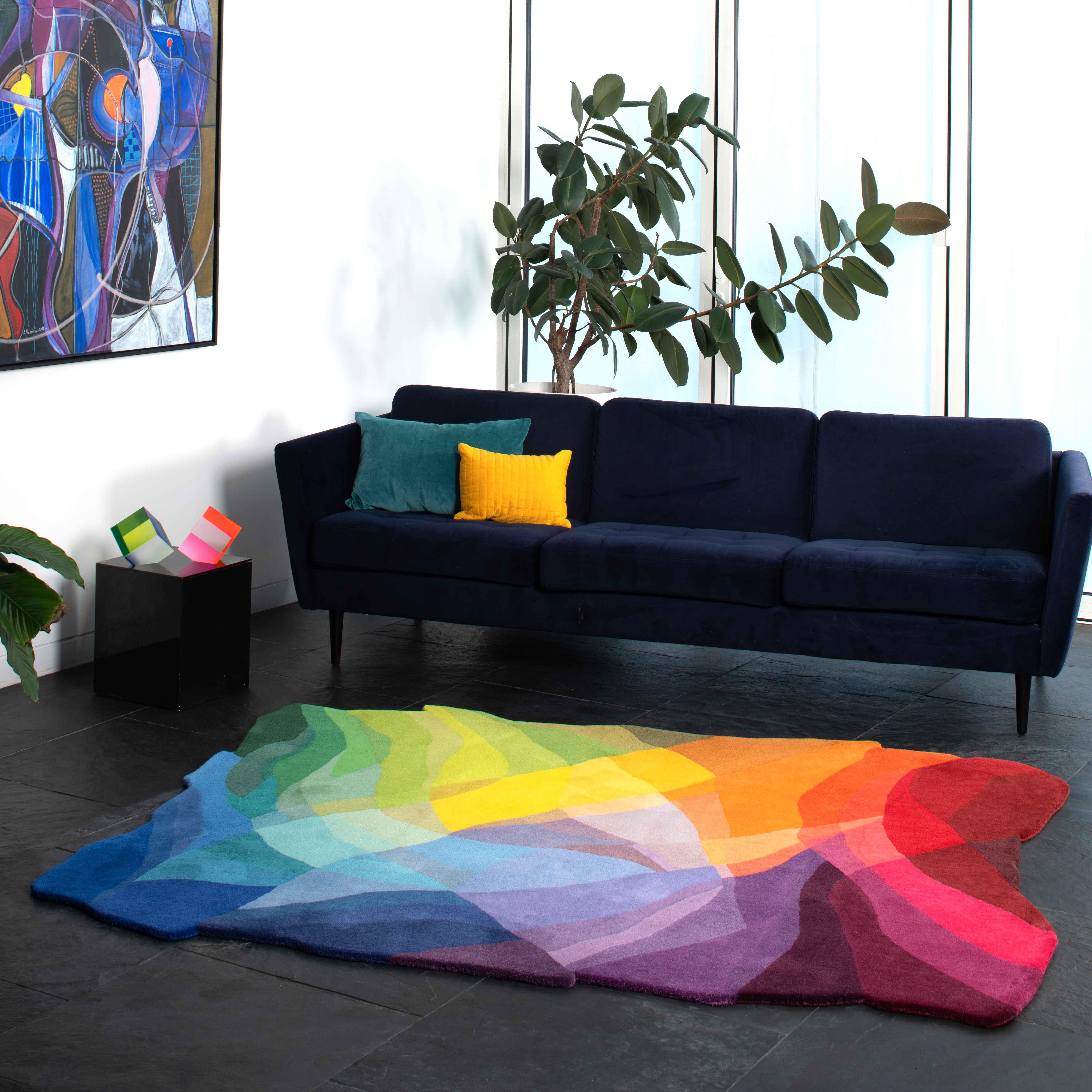 Moderno Tappeto Colour Canyon Vibrant Multi-Color Irregular Dimensioni standard in vendita