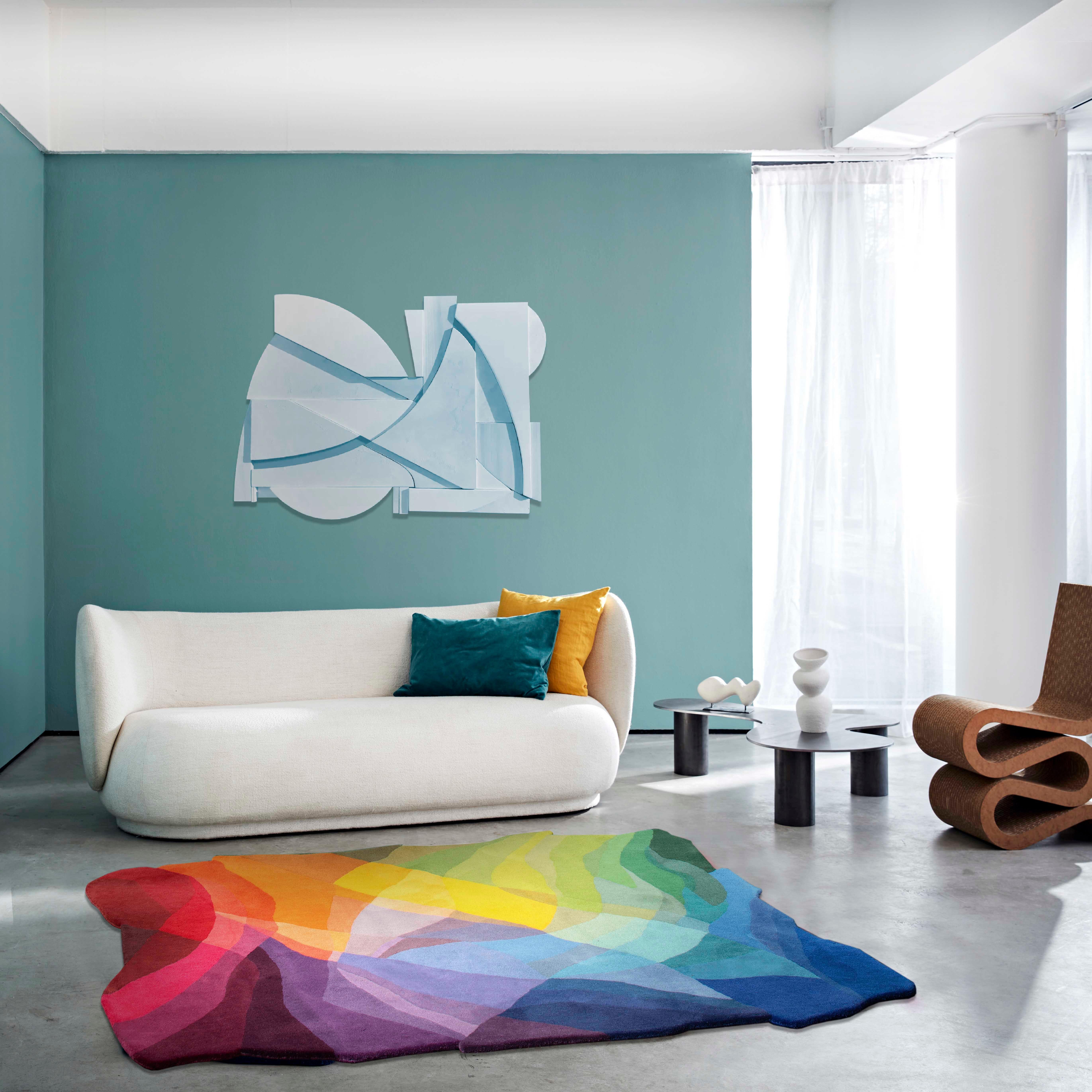 Britannico Tappeto Colour Canyon Vibrant Multi-Color Irregular Dimensioni standard in vendita