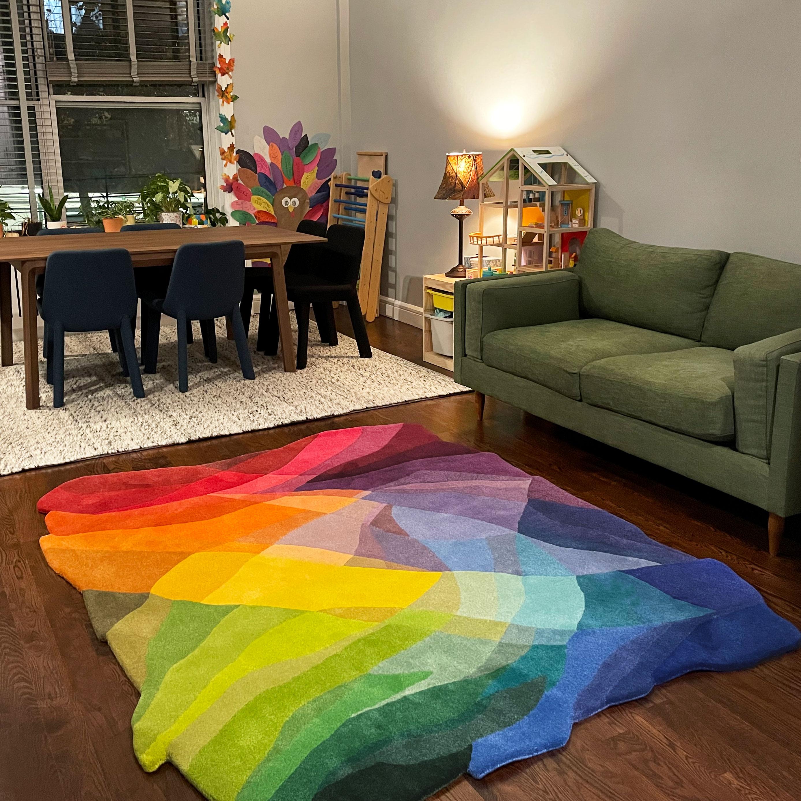 Tappeto Colour Canyon Vibrant Multi-Color Irregular Dimensioni standard In condizioni Nuovo in vendita a London, GB