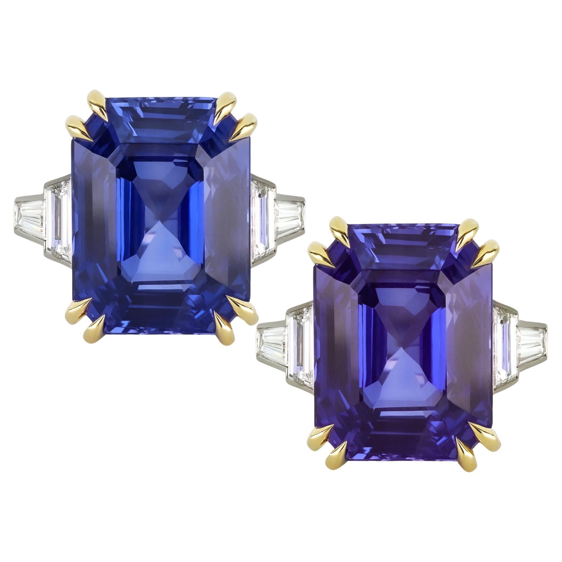 Farbwechsel-Ring mit Ceylon-Saphir und Diamant