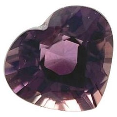 Colour Change Rare Untreated Sapphire 0.65ct Pink Purple Heart Cut