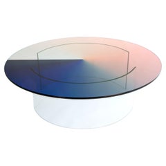Colour Dial Curved Blue Table, by Rive Roshan