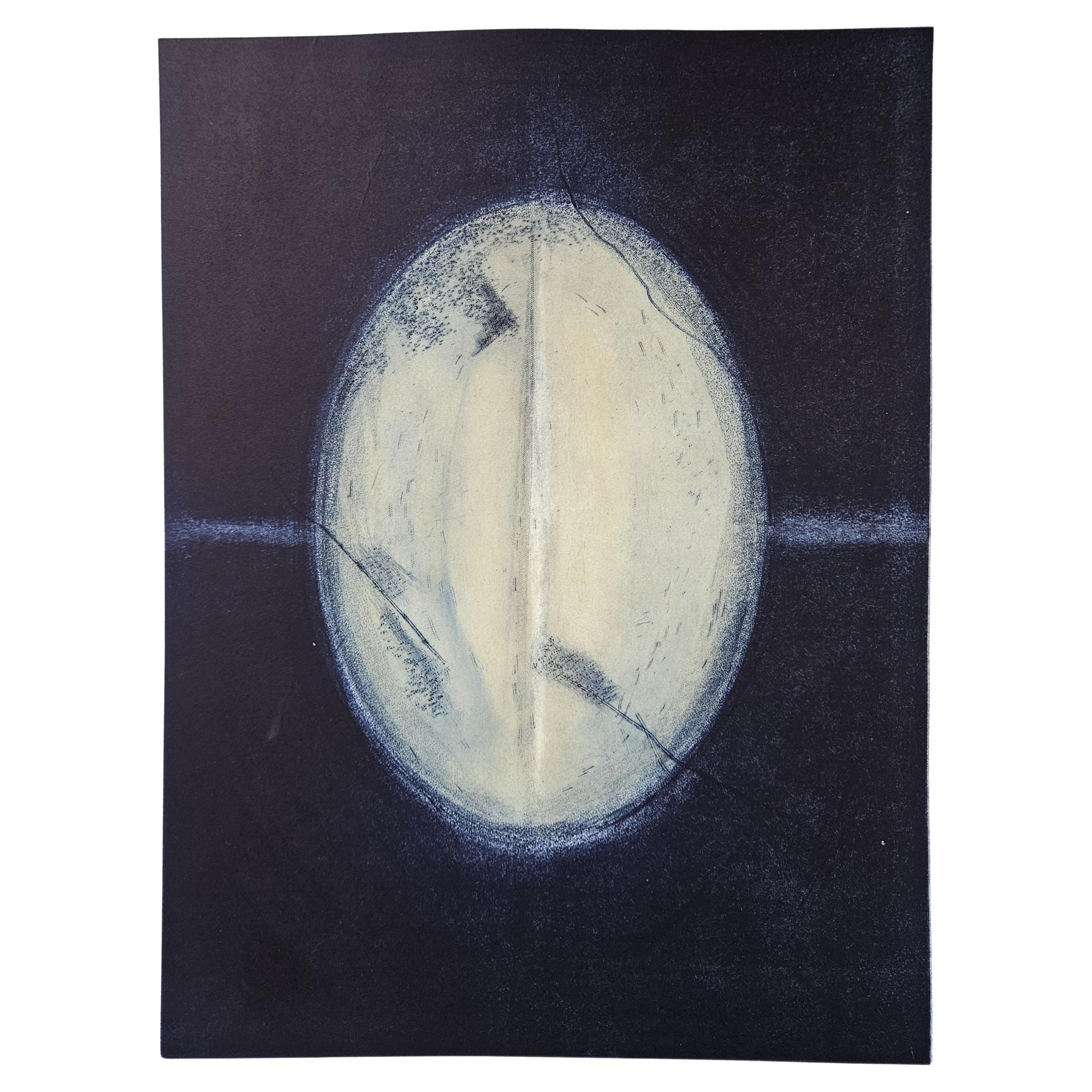 Farbradierung  Antonia Dombrowsky 1992- Farbgravur  handgeschöpftes Bütten-Papier (Minimalistisch) im Angebot