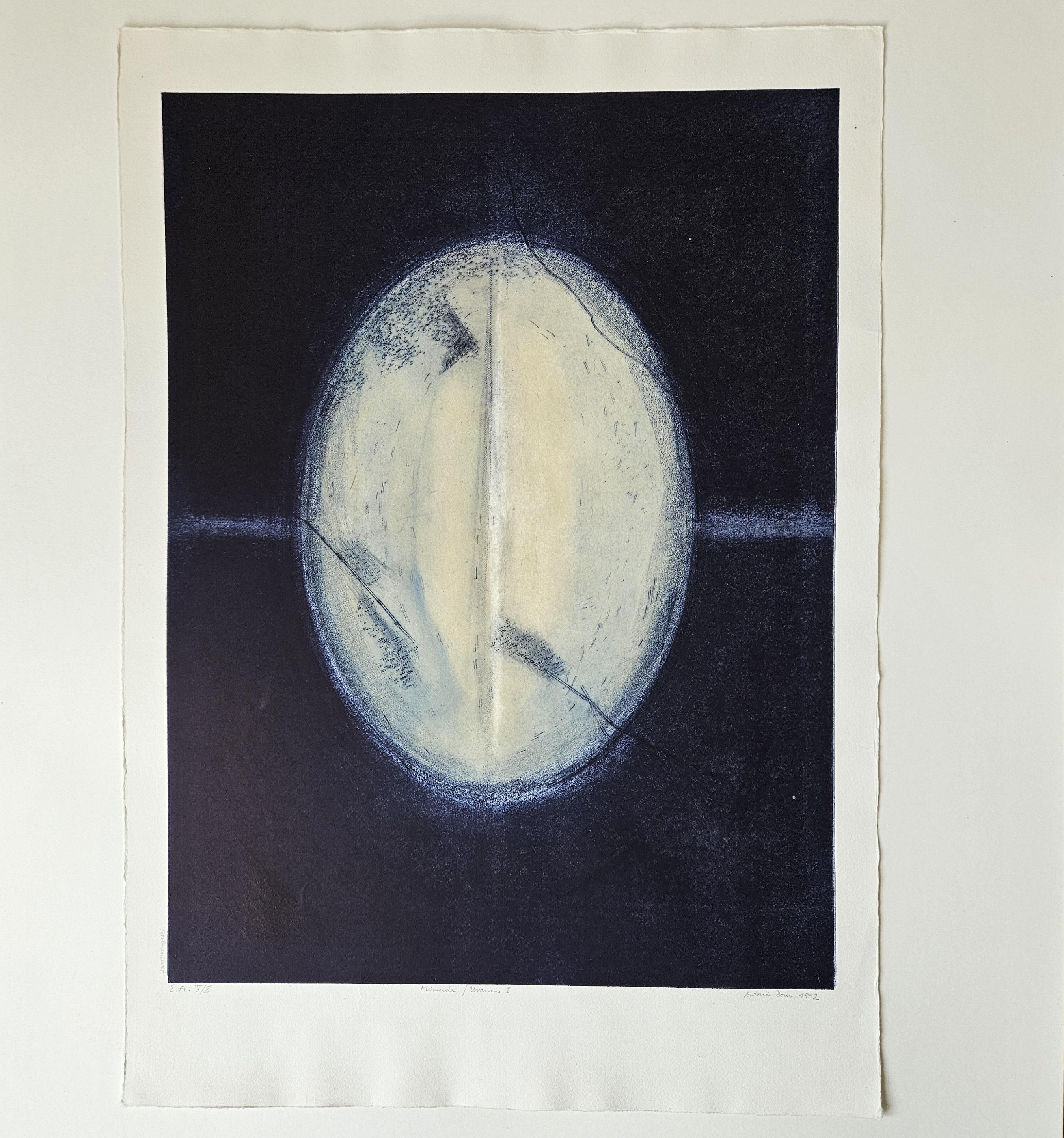 Farbradierung  Antonia Dombrowsky 1992- Farbgravur  handgeschöpftes Bütten-Papier im Angebot 1