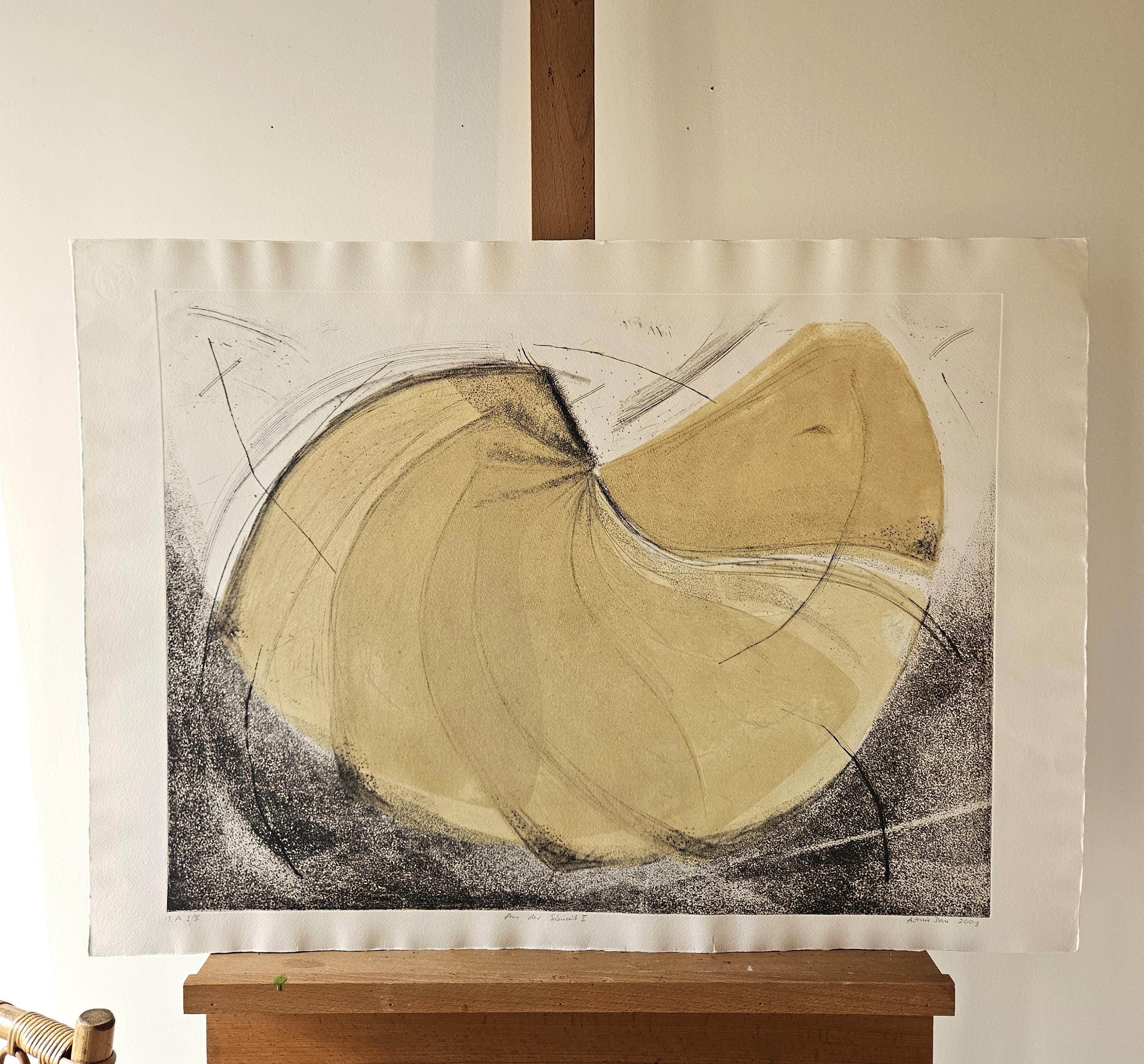 Farbradierung  Antonia Dombrowsky 2003 - Farbstich handgeschöpftes Bütten-Papier (Deutsch) im Angebot