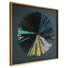 Colour Fan. A piece of 3D Sculptural multi coloured Leather Wall Art