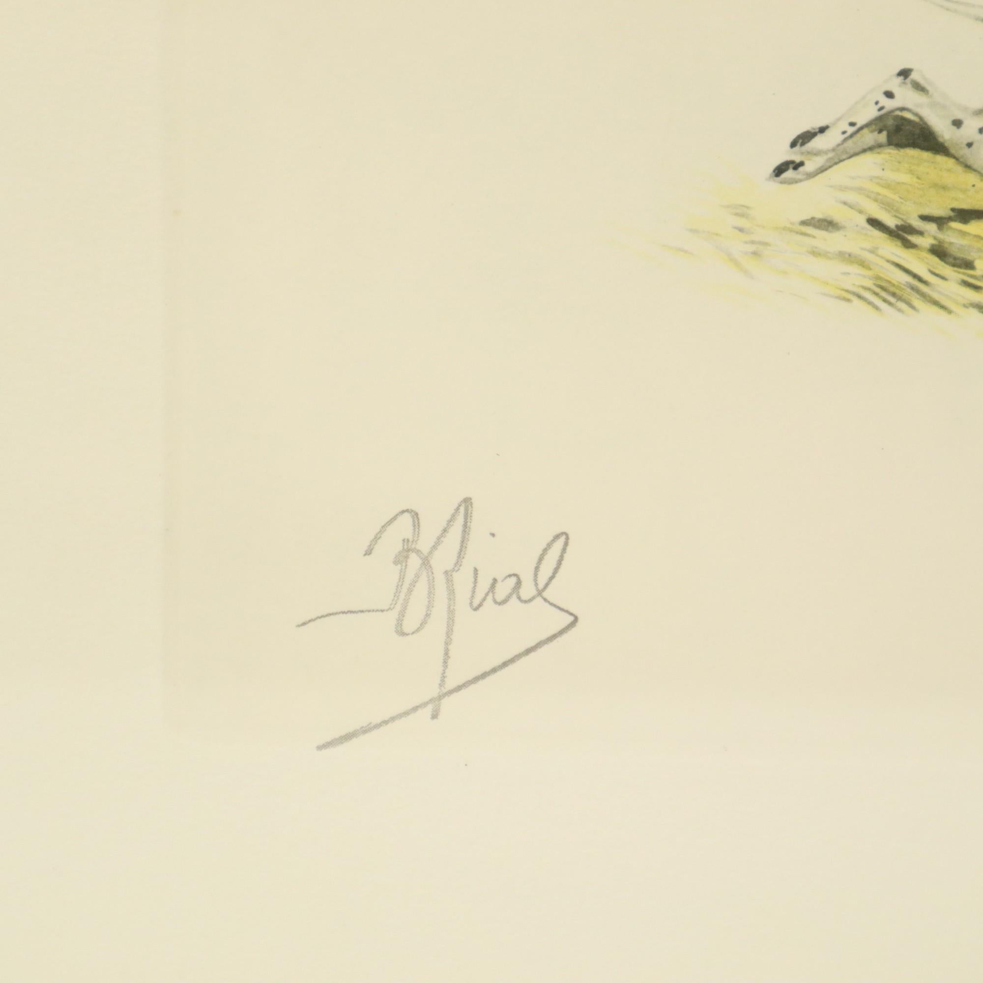 Farblithographien Boris Riab Jagdhund Signiert Kunst Paris im Angebot 6