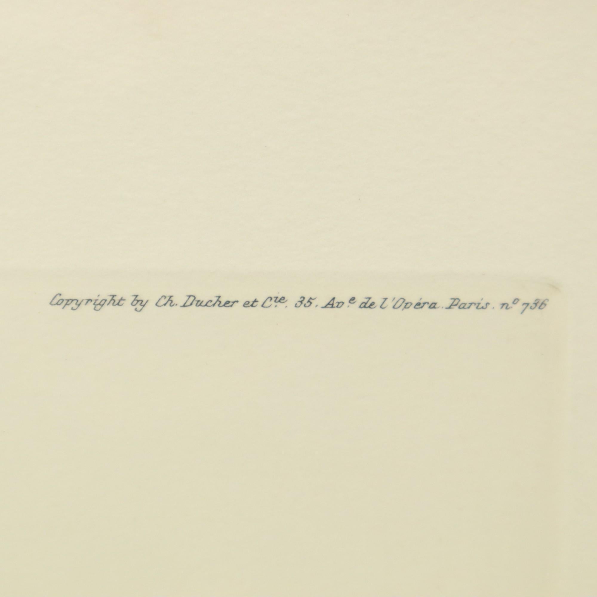 Farblithographien Boris Riab Jagdhund Signiert Kunst Paris im Angebot 12