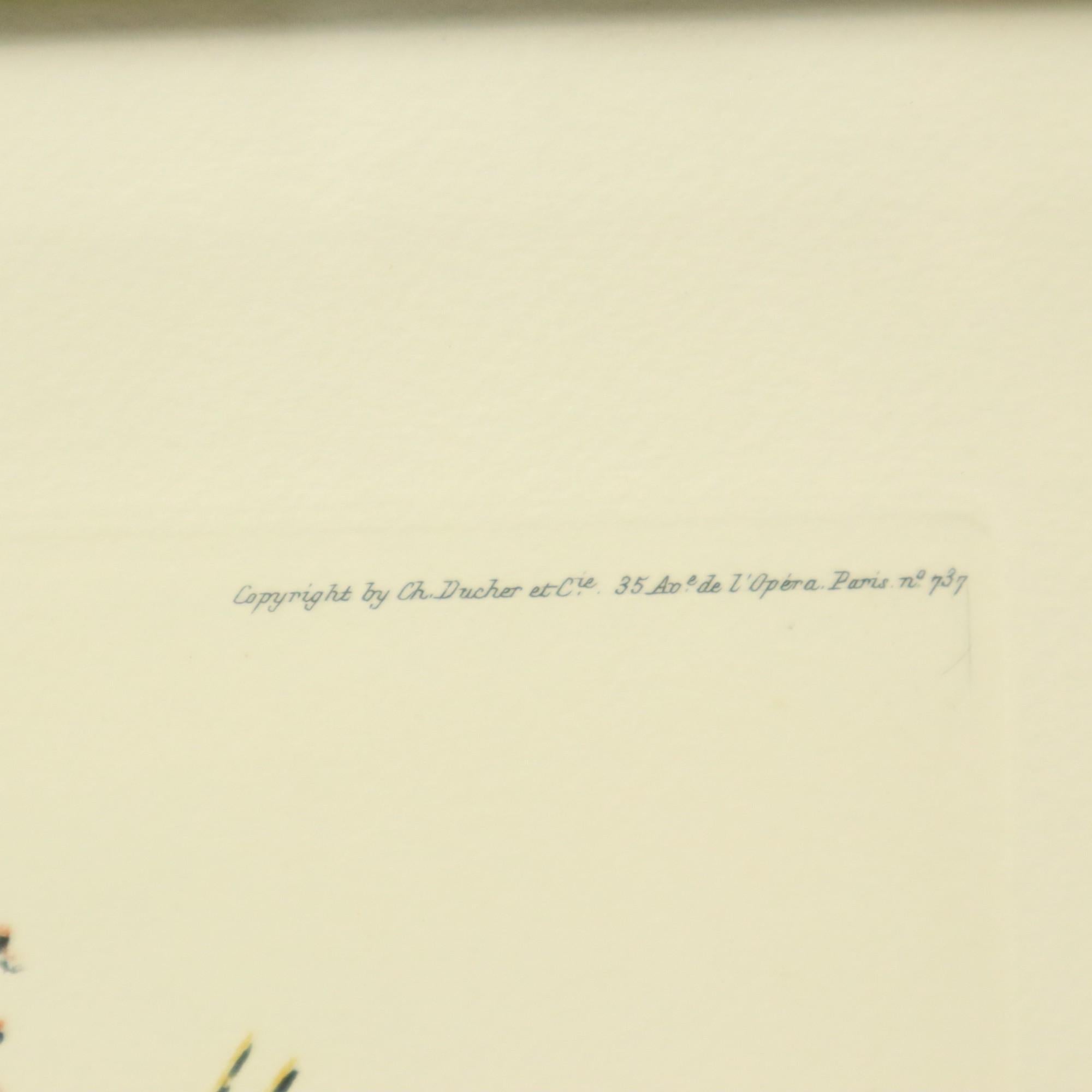 Farblithographien Boris Riab Jagdhund Signiert Kunst Paris (Glas) im Angebot