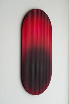 Colour Shift Reflective Art Panel Klein, Granat - Rive Roshan