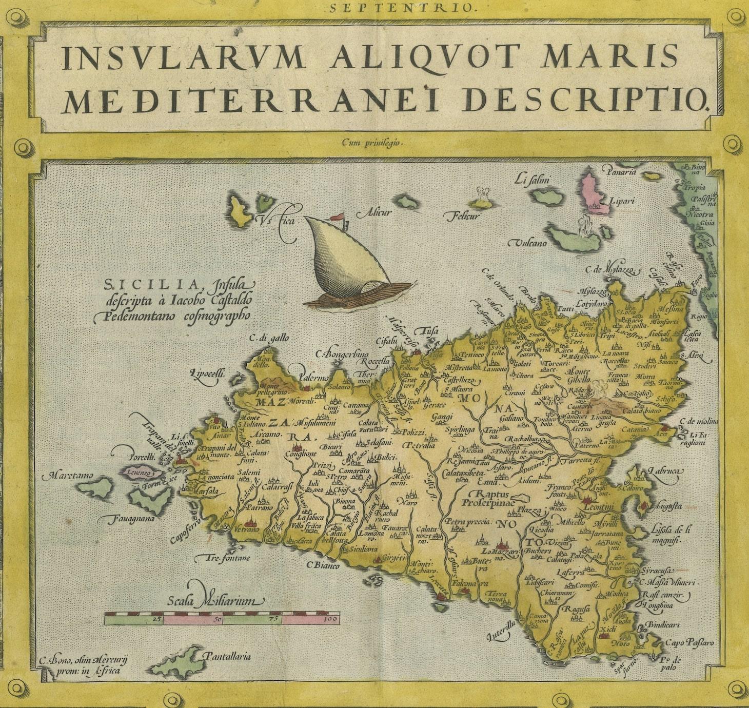 map of sicily and malta