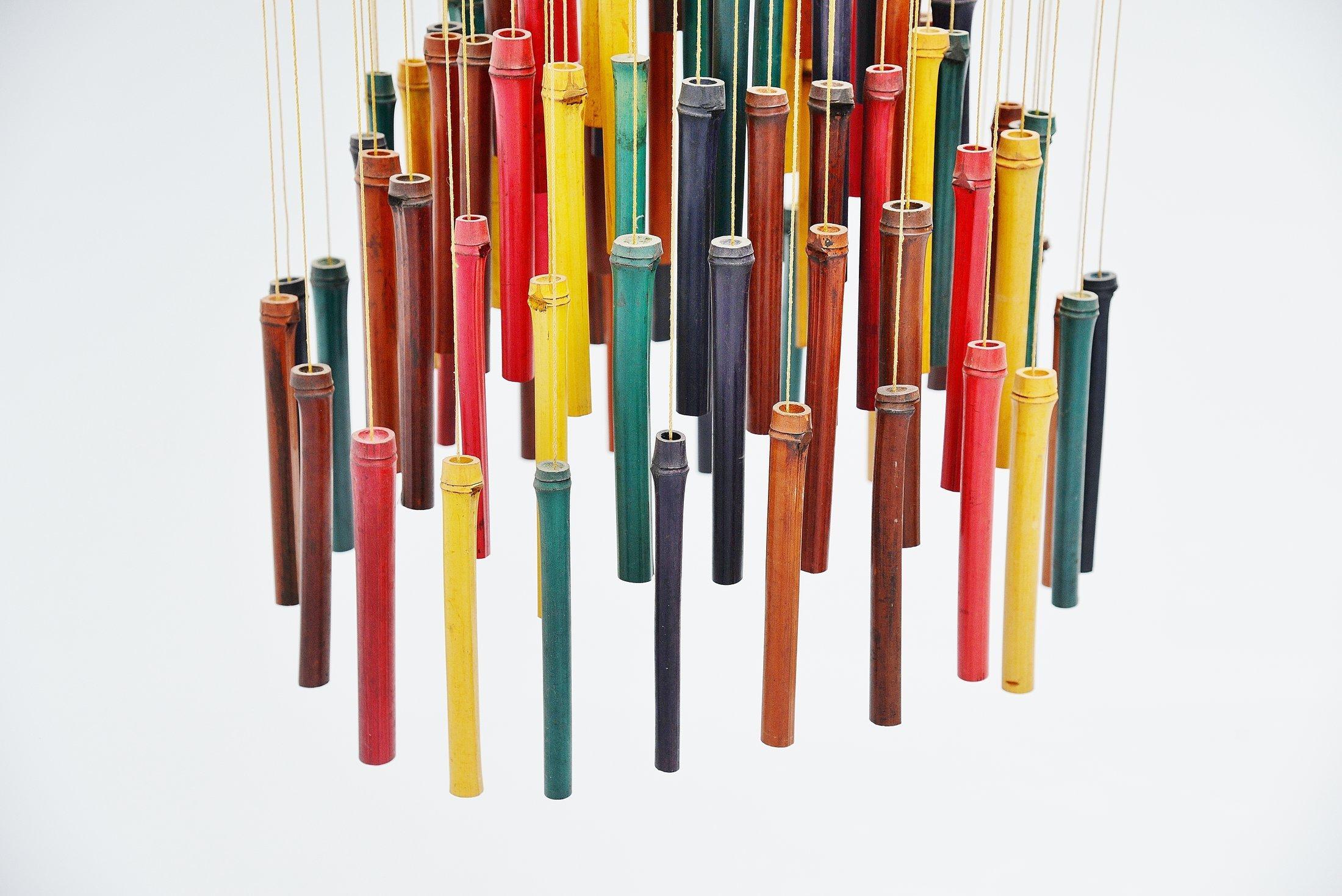 Colored Bamboo Mobile Sculpture, Holland, 1960 1