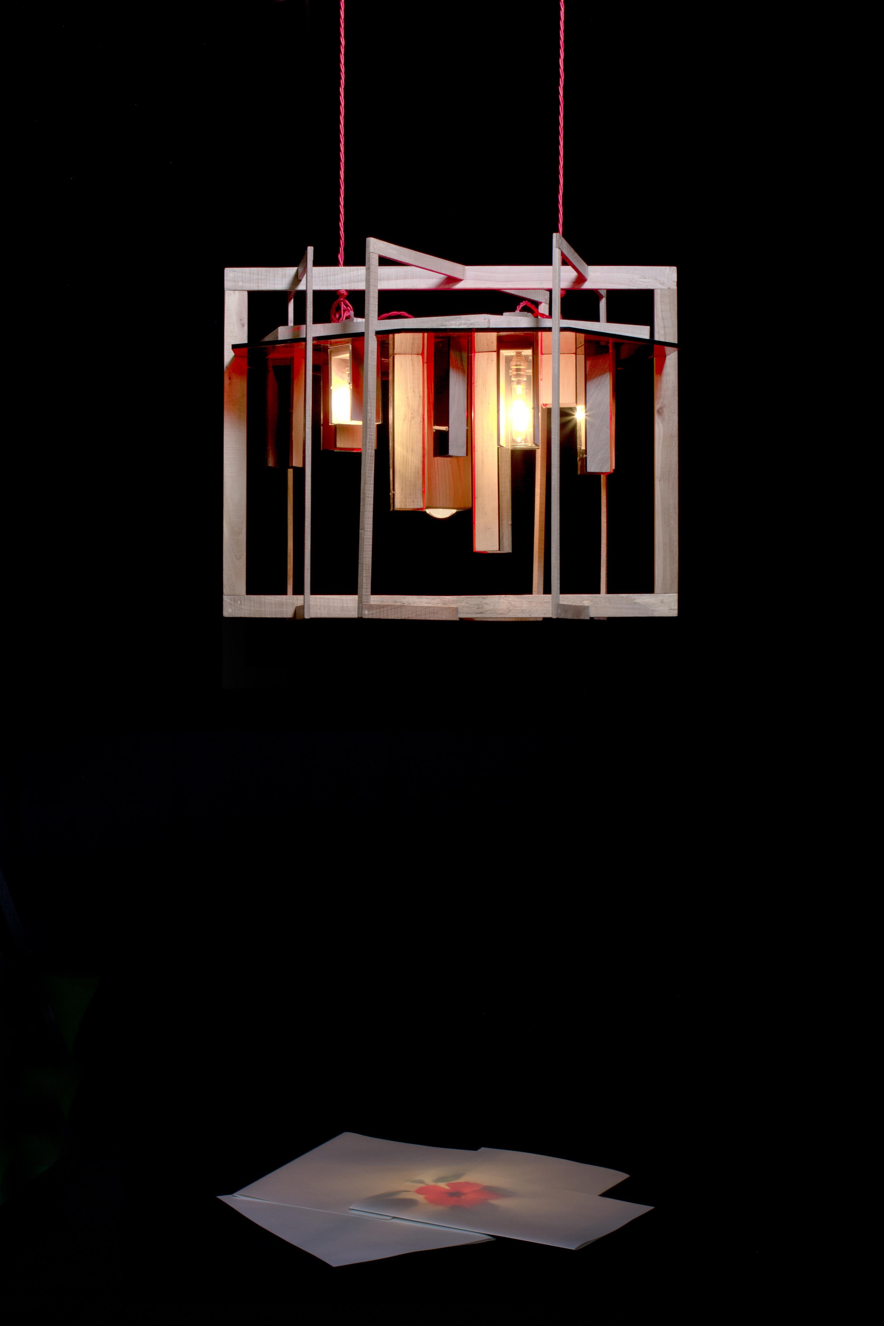 italien Applique colorée Blooming Skyline par Hillsideout en vente