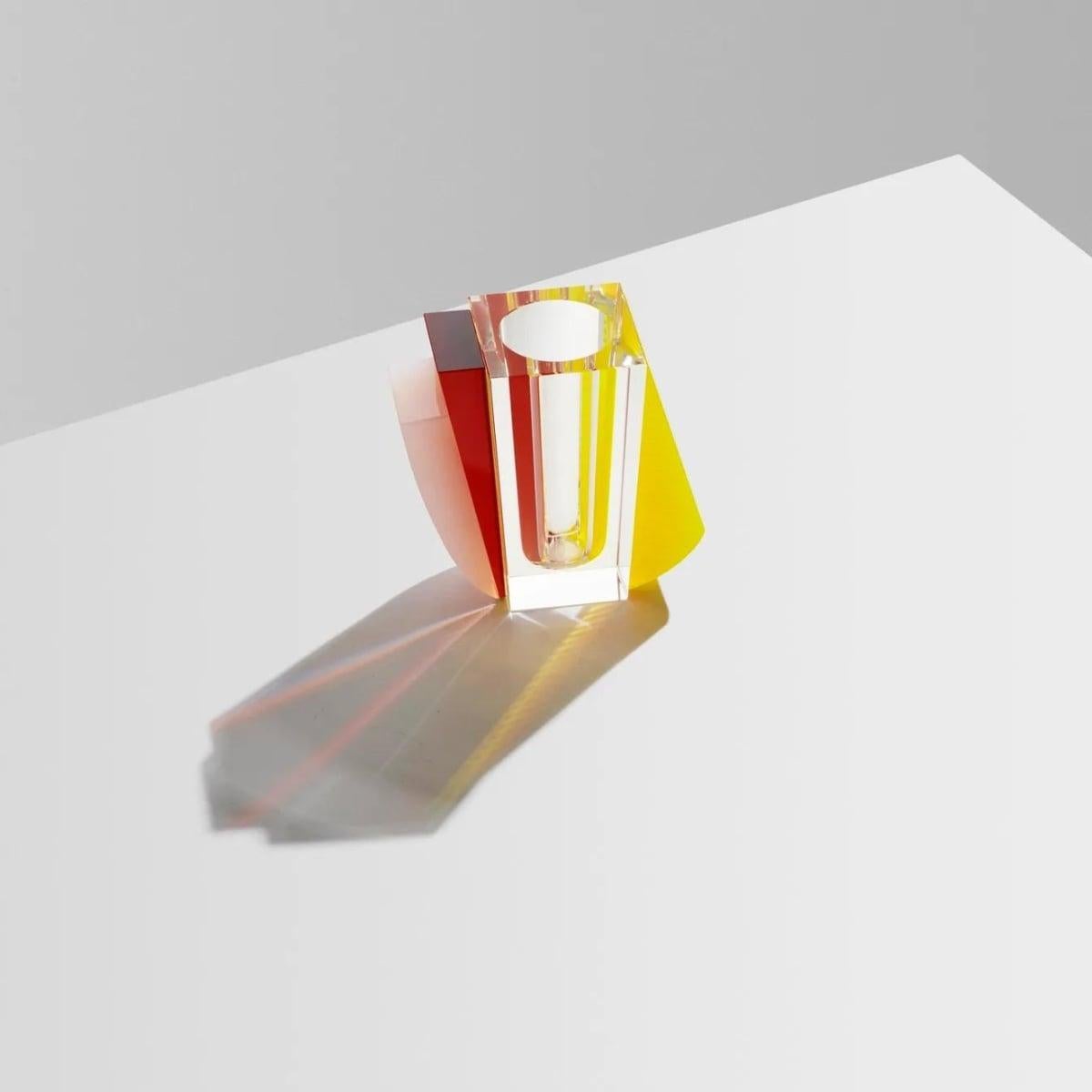 XXIe siècle et contemporain Vase en cristal coloré, am designs Contemporary, modèle RAL. en vente