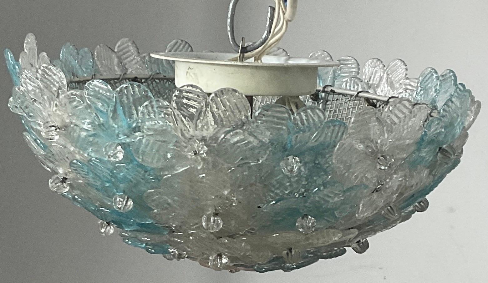 Coloured glass ceiling light attributable to Seguso of the 60s For Sale 4