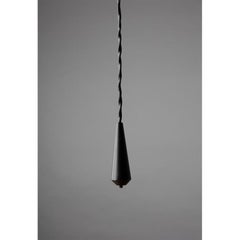 Colored Limpid Light L Graphite Full-Swing, Pendant Light, Hand Blown Glass