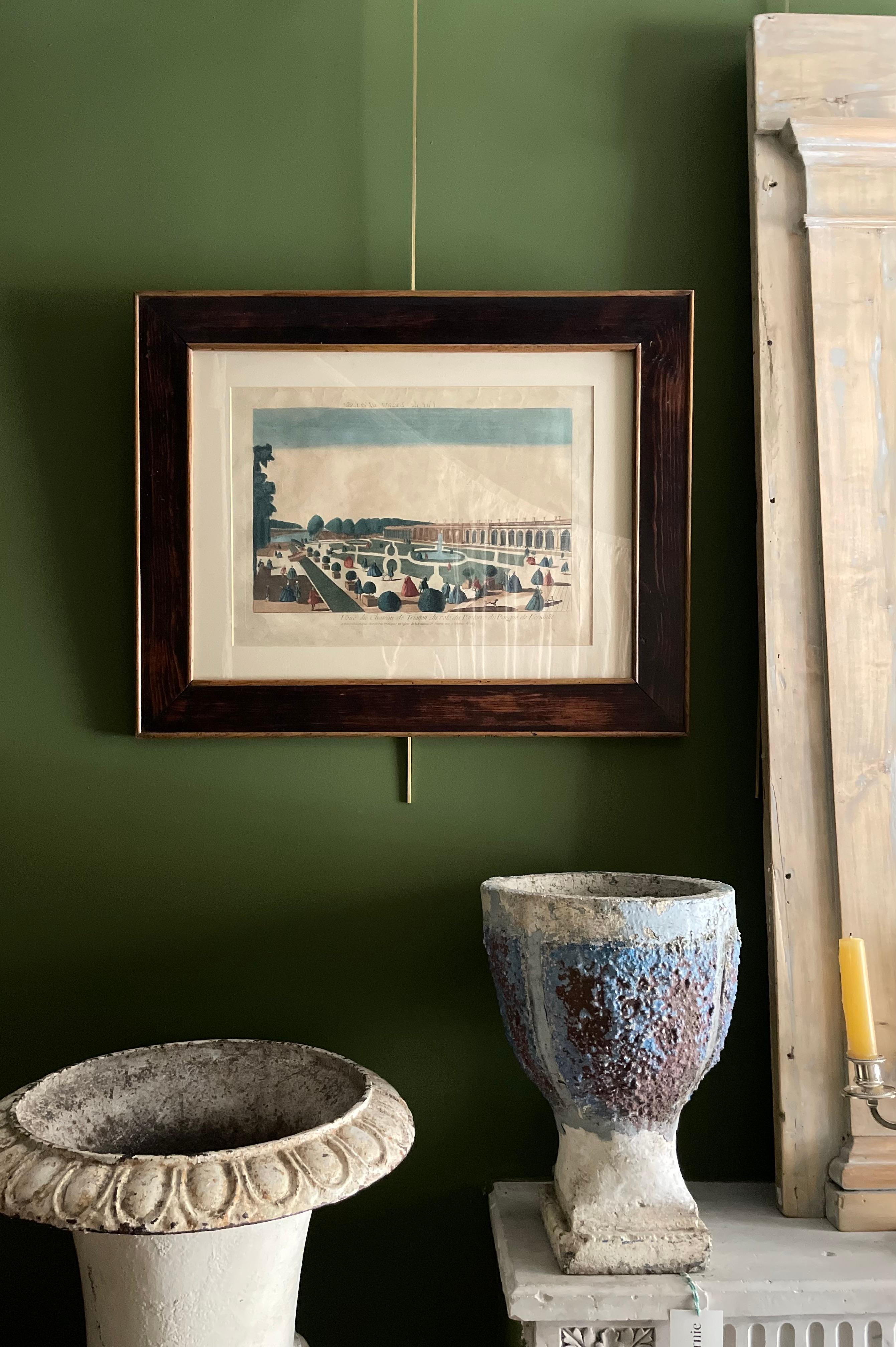 Paper Coloured Optical View 18th century - Versailles For Sale