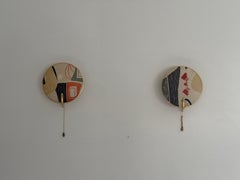 Paire d'appliques en plexiglas coloré et métal doré par Erco, années 1950, Allemagne