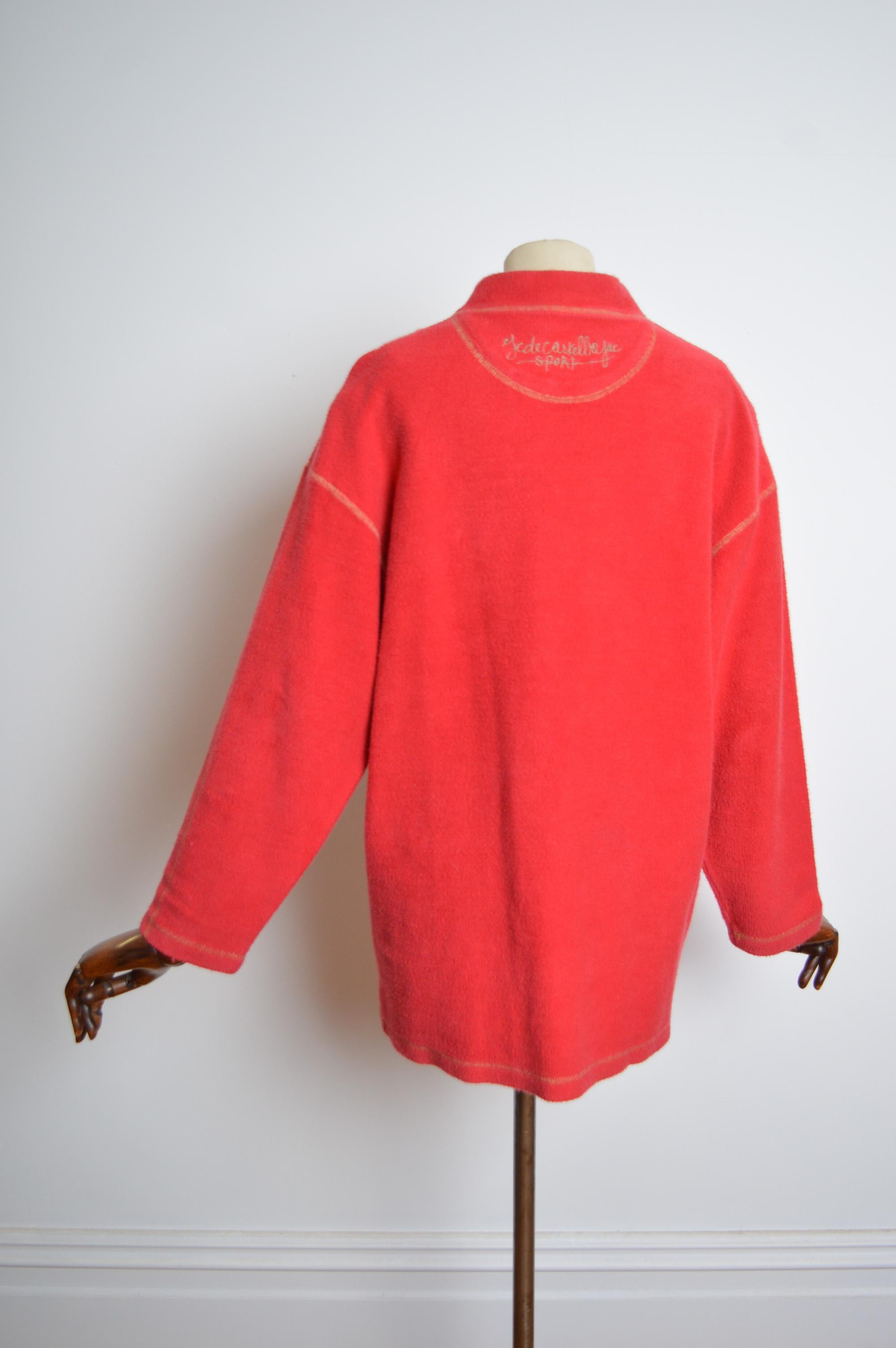 Pull Pull Teddy Bear rouge coloré Jean Charles Castelbajac des années 1990 en vente 6