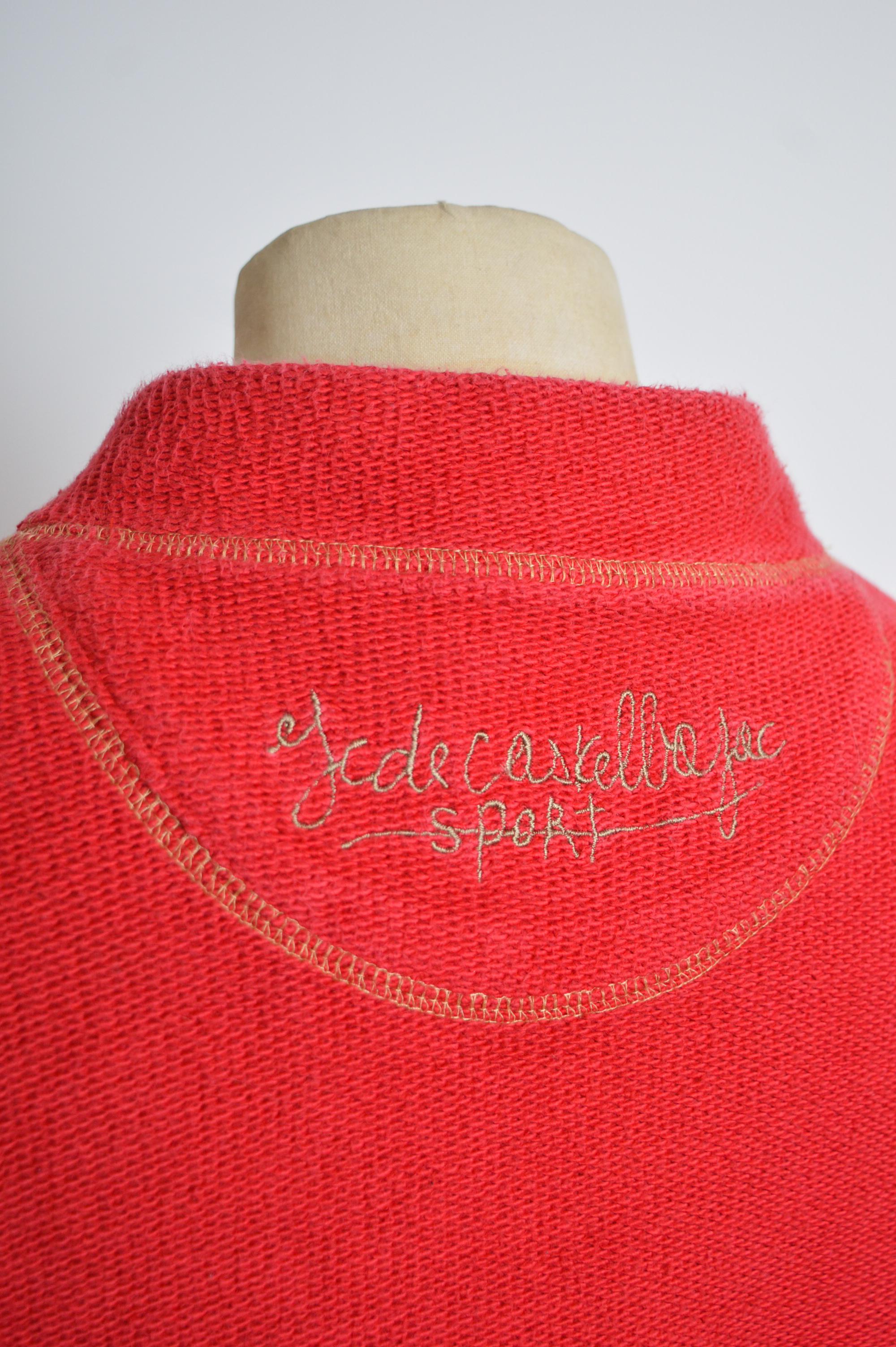 Pull Pull Teddy Bear rouge coloré Jean Charles Castelbajac des années 1990 en vente 1