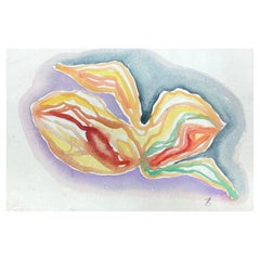 Peinture abstraite colorée d'origine de l'expressionniste français