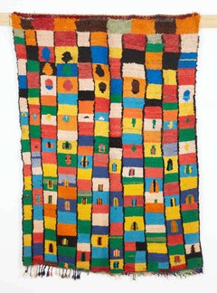 Colourful Azilal Vintage Moroccan Berber Rug