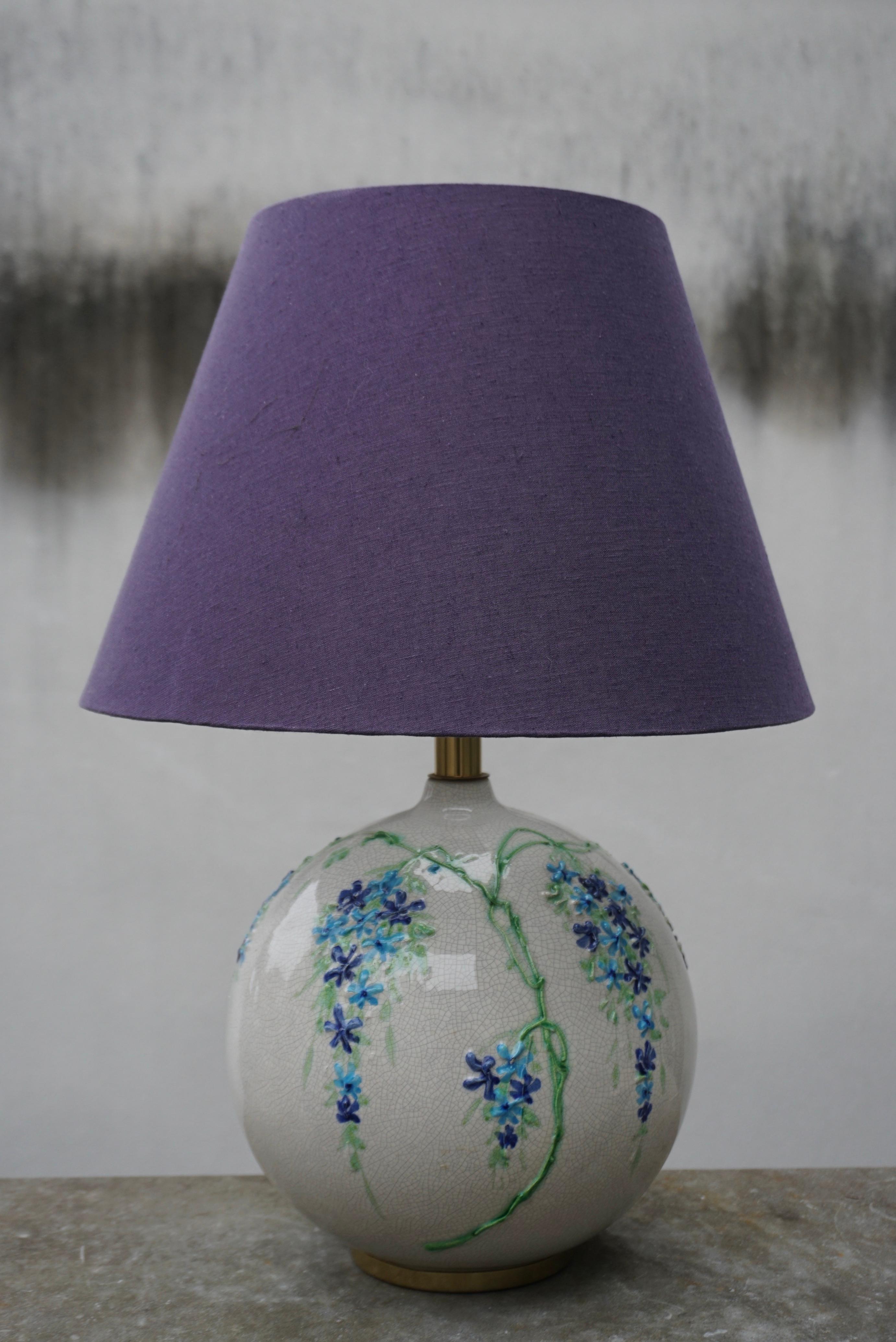 Mid-Century Modern Colourful Ceramic Table Lamp by Alvino Bagni for Raymor For Sale
