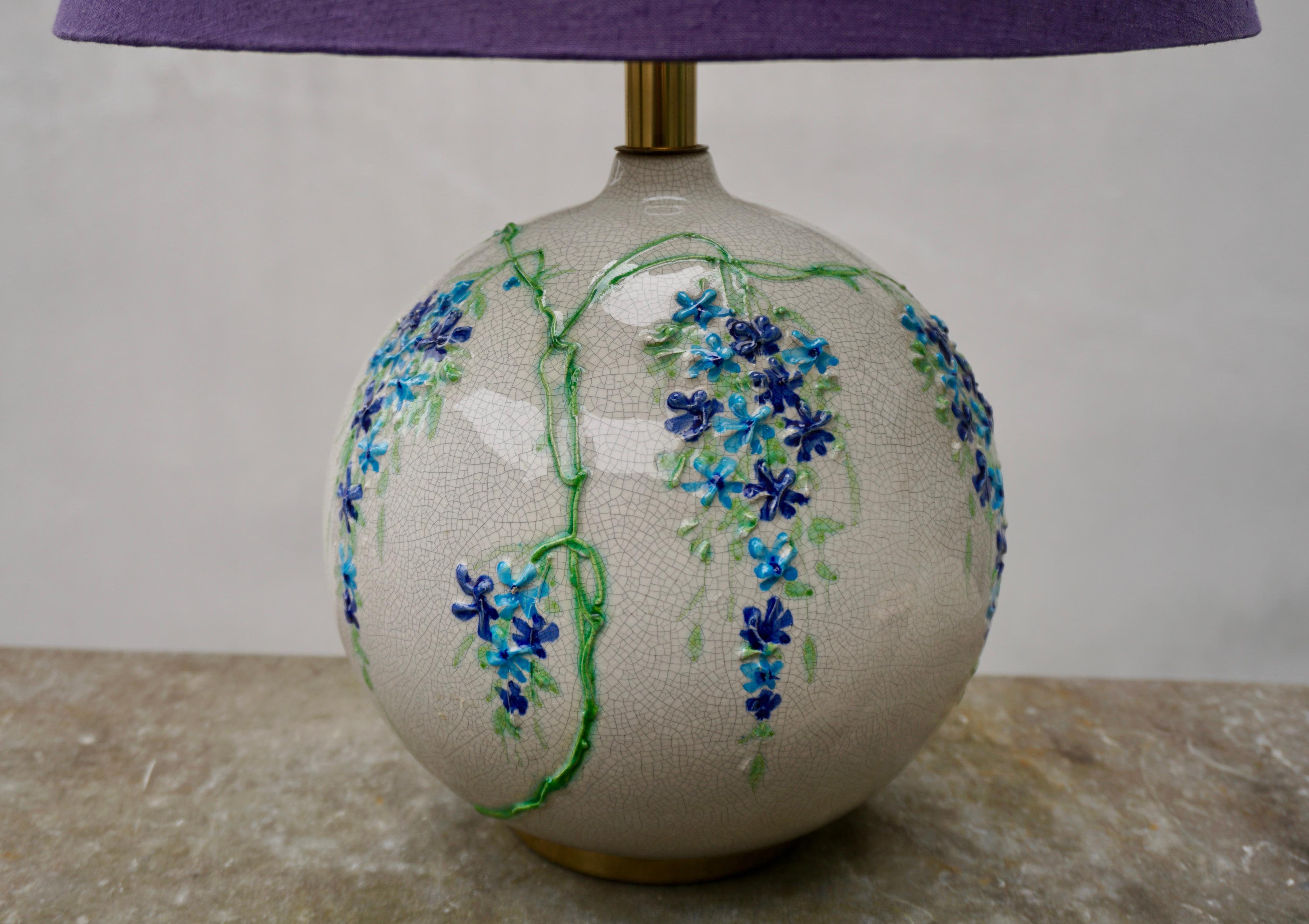 Glazed Colourful Ceramic Table Lamp by Alvino Bagni for Raymor For Sale