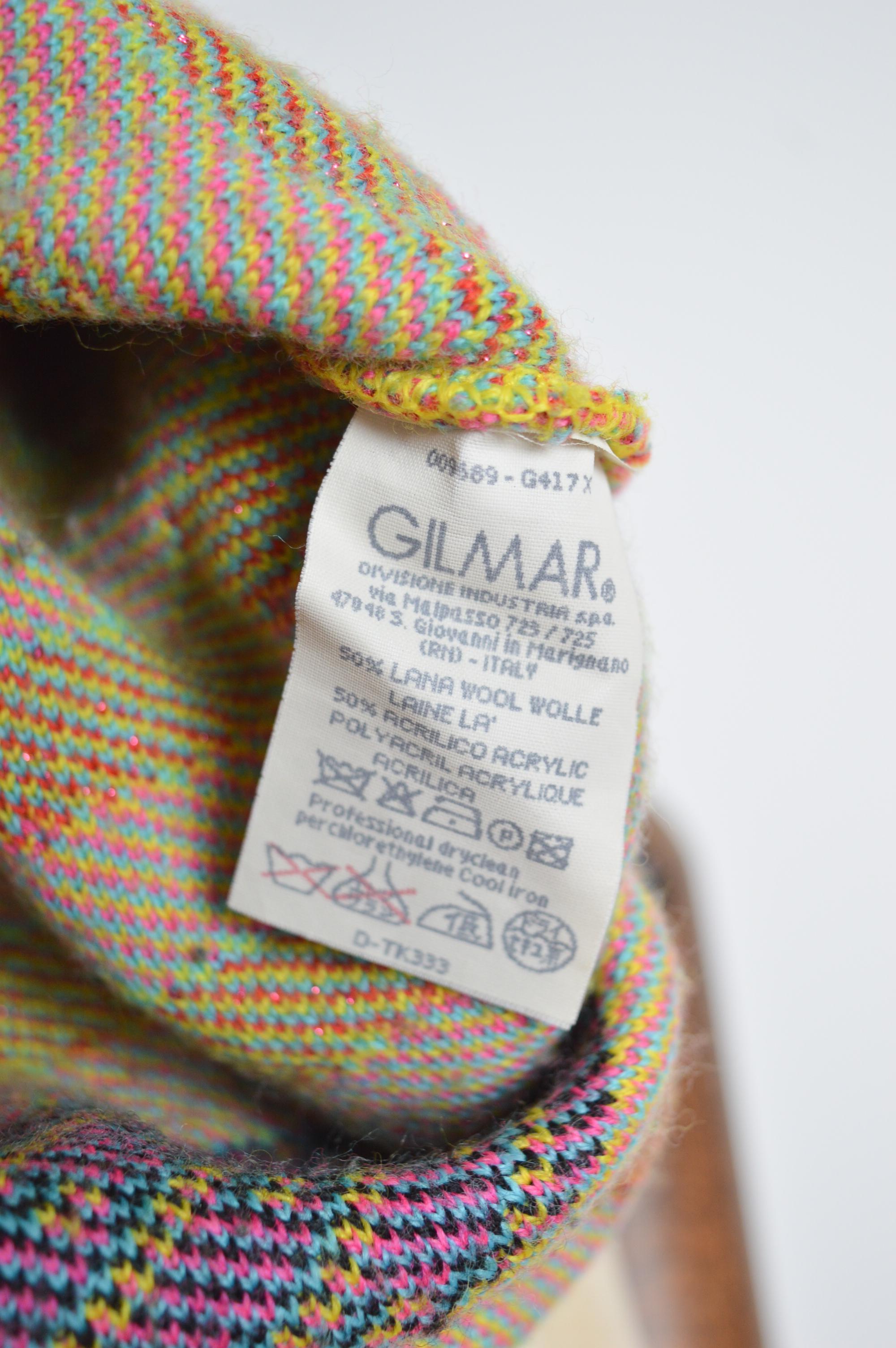 Pull coloré Christian Lacroix des années 1990 en maille arc-en-ciel intense - Pull en laine en vente 8