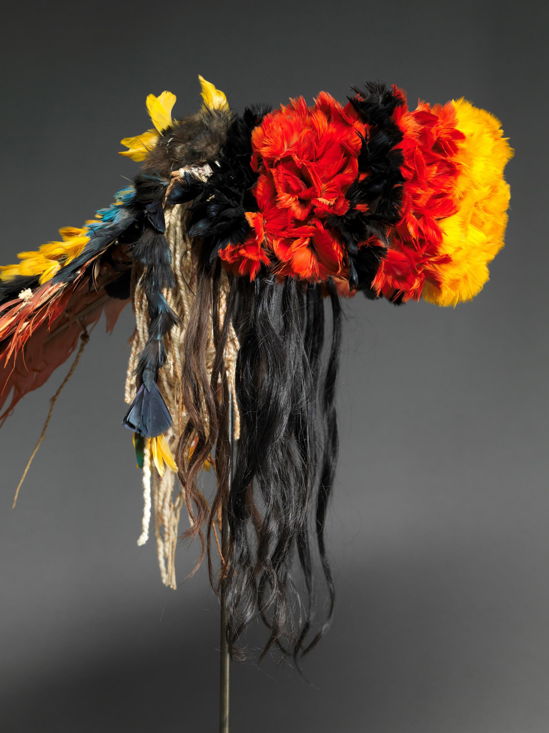 Hand-Crafted Colourful Neck Covering Headdress 